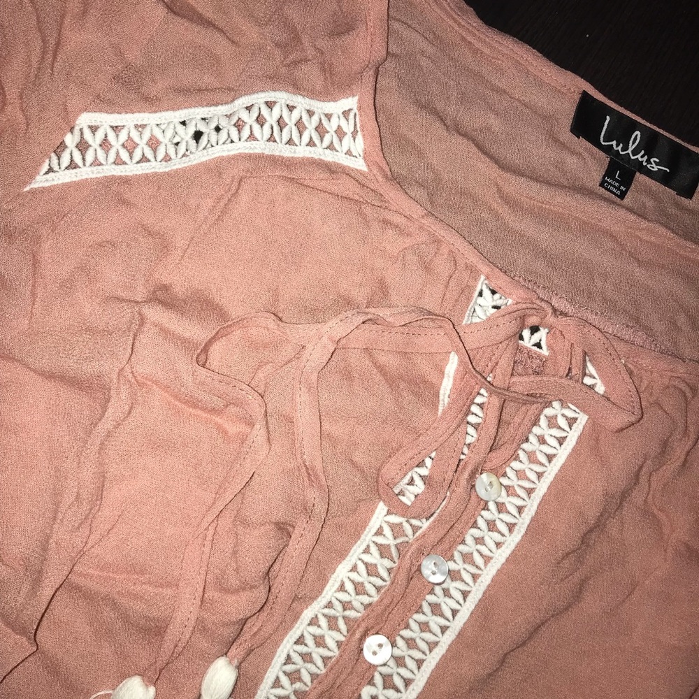 Lulu’s Blush pink crop top - Picture 6 of 7
